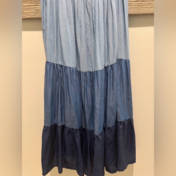 NWOT Kate Spade Broome Street Chambray Tiered Maxi Dress XL - Picture 8 of 8